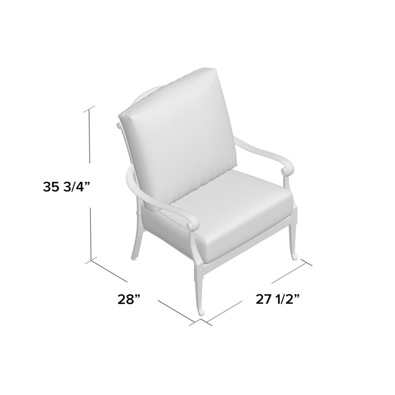 Wiltshire Aluminum Outdoor Lounge Chair, Textured Black, Impact Vapor Gray Sunbrella®