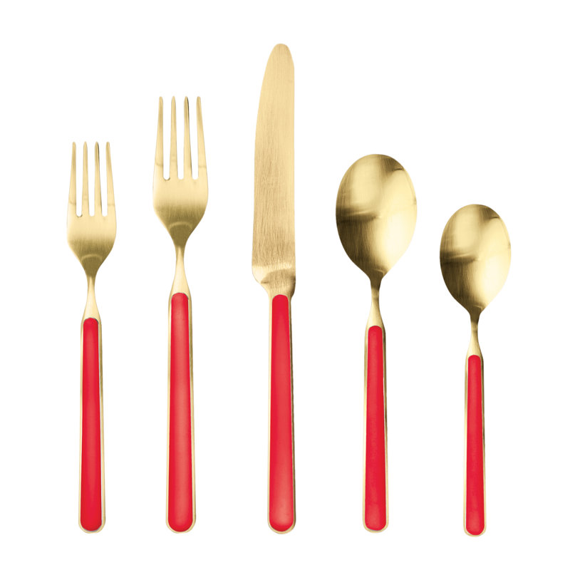 Ensemble de couverts Fantasia Ice Gold, Rouge