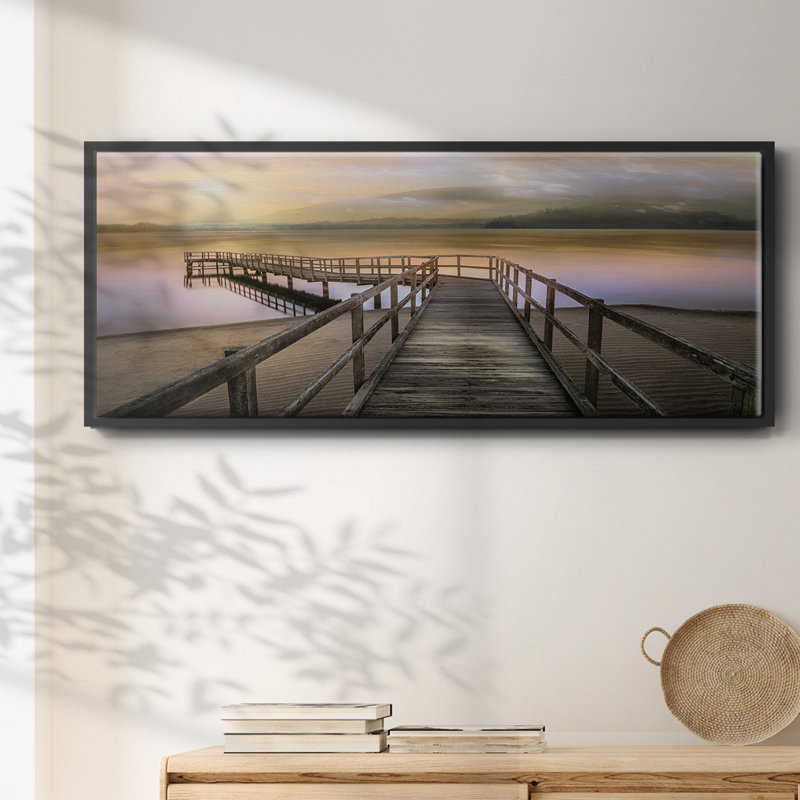 «Morning on the Lake», toile encadrée, H 20 po x l 50 po