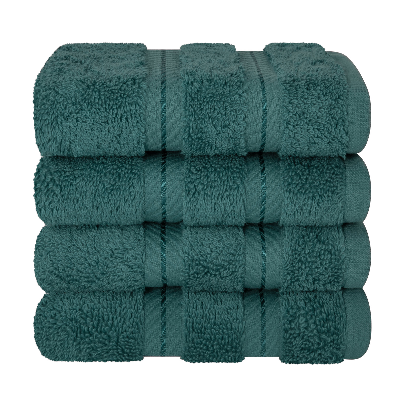 Darcelle 100% Cotton 4-Piece Turkish Washcloth Set, Colonial Blue