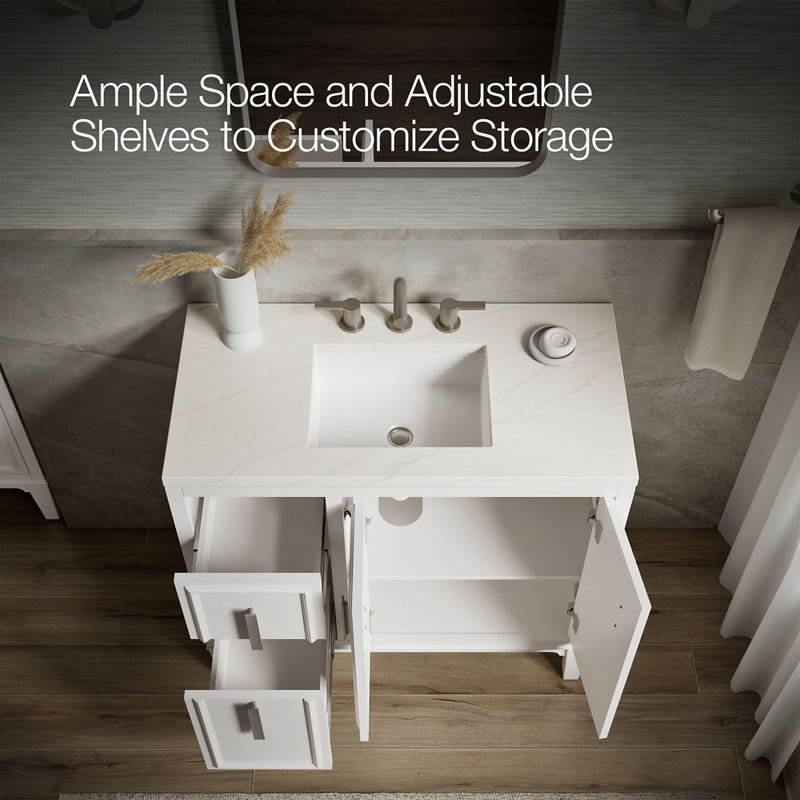 Southerk 36-In Bathroom Vanity Set, White