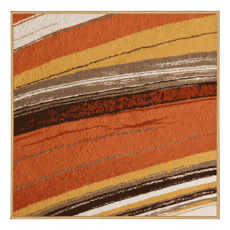 Tapis brun lavable à la machine, Carré 5 pi
