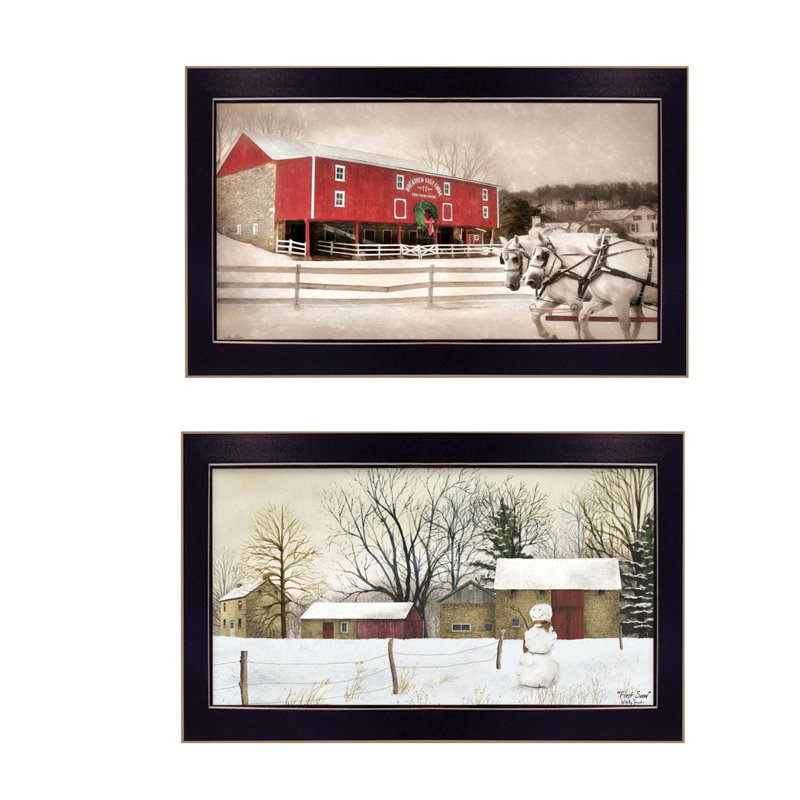 Winter Scenic Barns