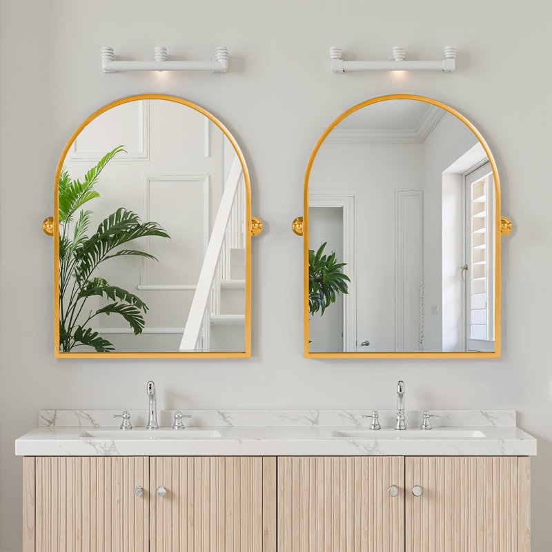Miroir mural Avais, Doré, 36 po x 24 po