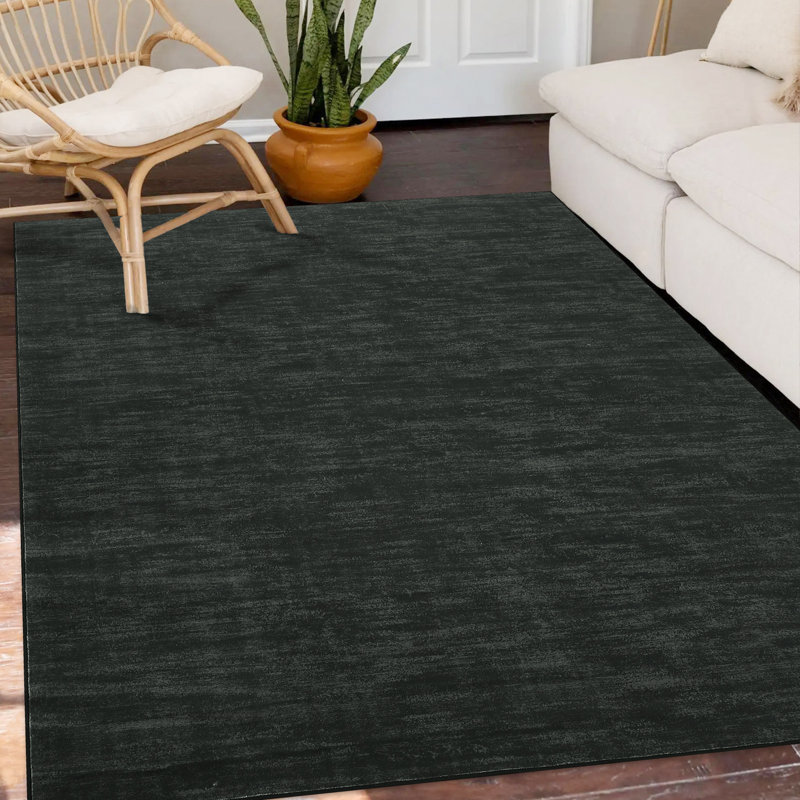 Randolph Solid Machine Washable Rug Non-Slip Area Rug for Living Room Low-Pile Rug Ultra-Thin Rug Modern Indoor Rug for Bedroom Hallway Dining Room Kitchen Office Farmhouse