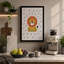 Cheerful Lion Geometric - Wrapped Canvas-497815117-497815124