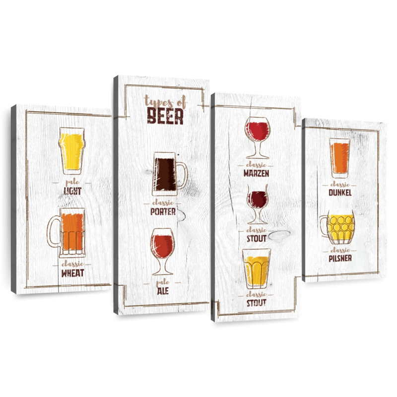 Tableau des types de bière Yarlin, H 32 po x l 52 po