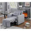 Fauteuil convertible en lin gris clair 33,25 po Zoey