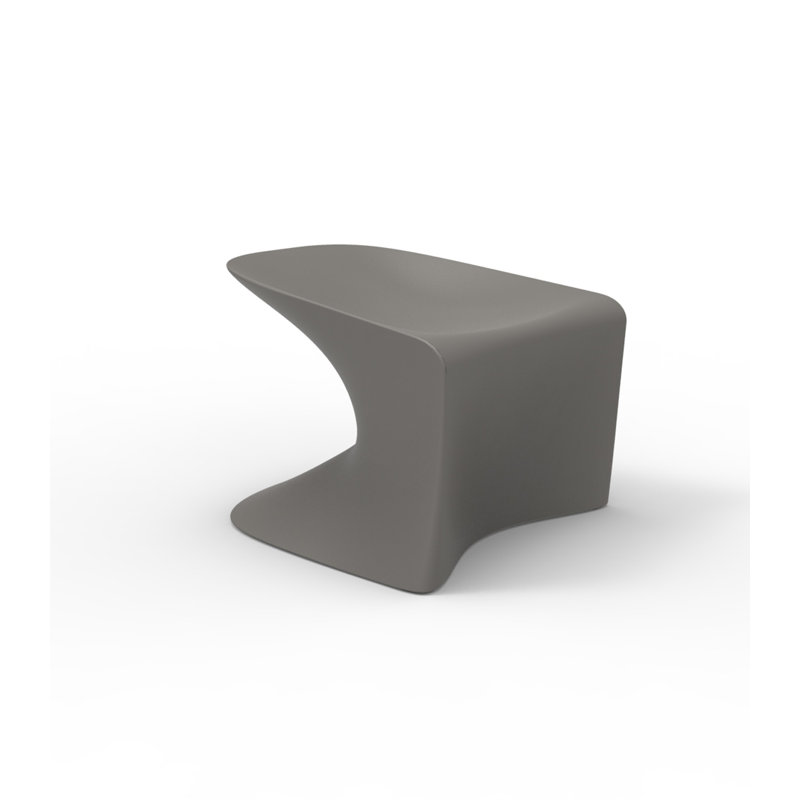 Wing Plastic Decorative Stool, Taupe