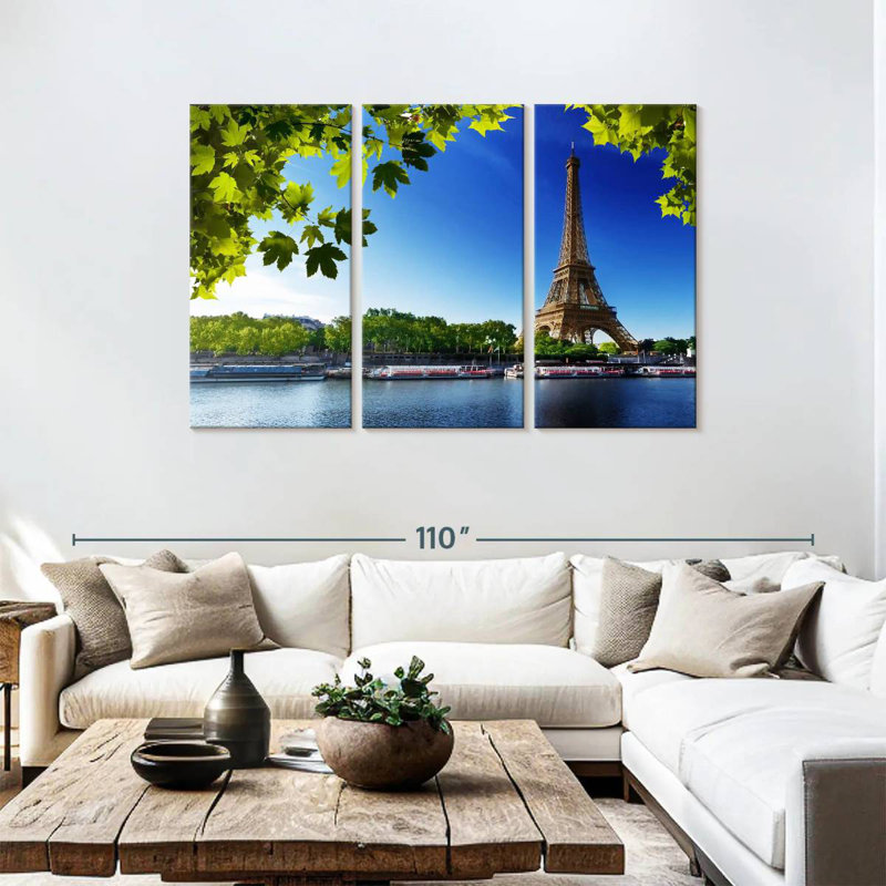 Sebbie Iconic Eiffel Tower, 48" H x 74" W