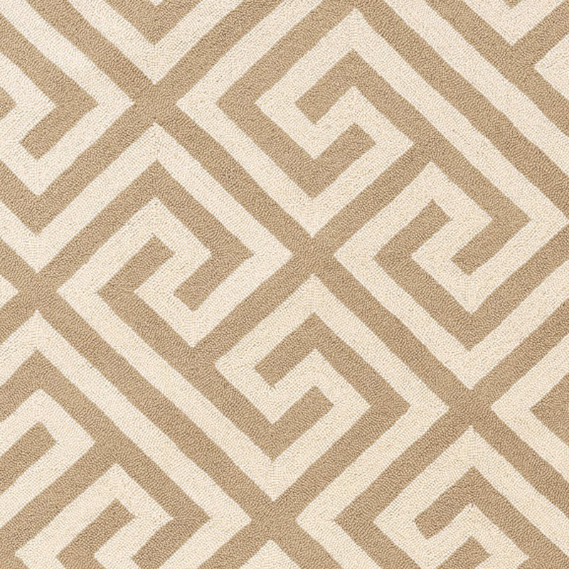 Hand Hooked Wool Geometric Indoor Rug, Rectangle 1'10" x 2'10"