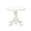 L'ensemble de table de salle à manger en bois 3 pièces comprend 1 table de salle à manger et 2 sièges en tissu de lin capitonné avec dossier capitonné à boutons et têtes de clous - finition lin blanc-1038367565-1038367605-1036046869
