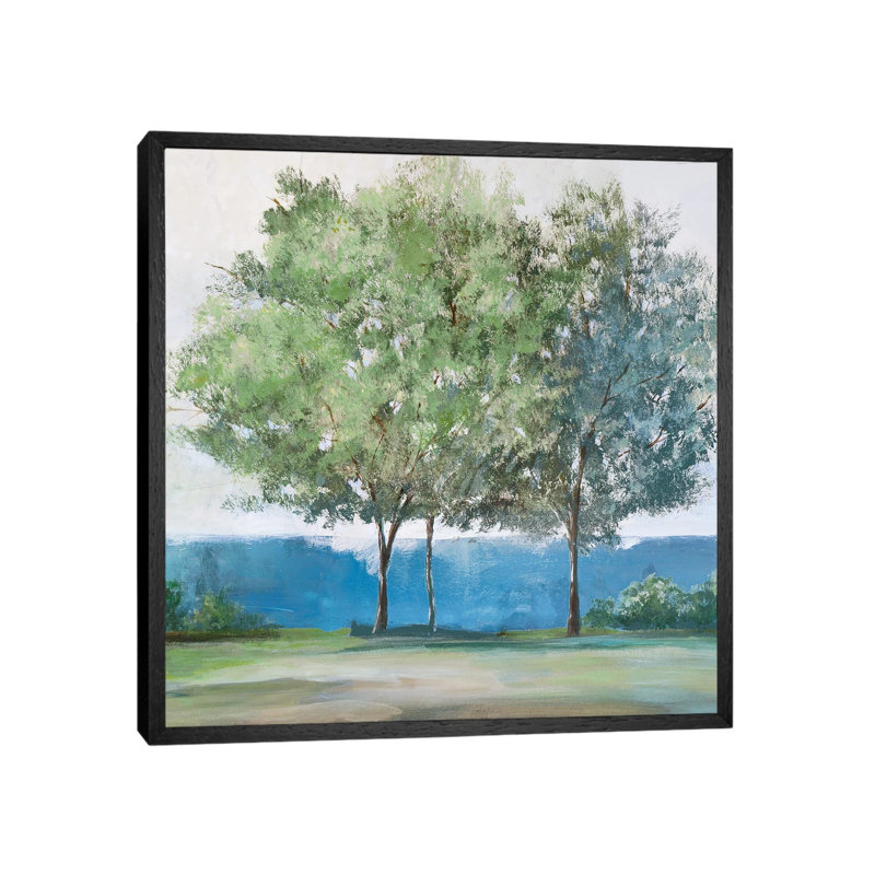 Fall Breeze Through by Isabelle Z - Painting on Canvas, 45.72 cm H x 45.72 cm W, Black Framed