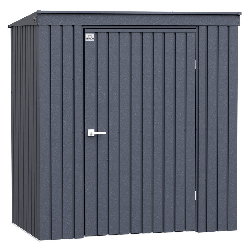 Elite Steel Storage Shed, 6X4, Anthracite