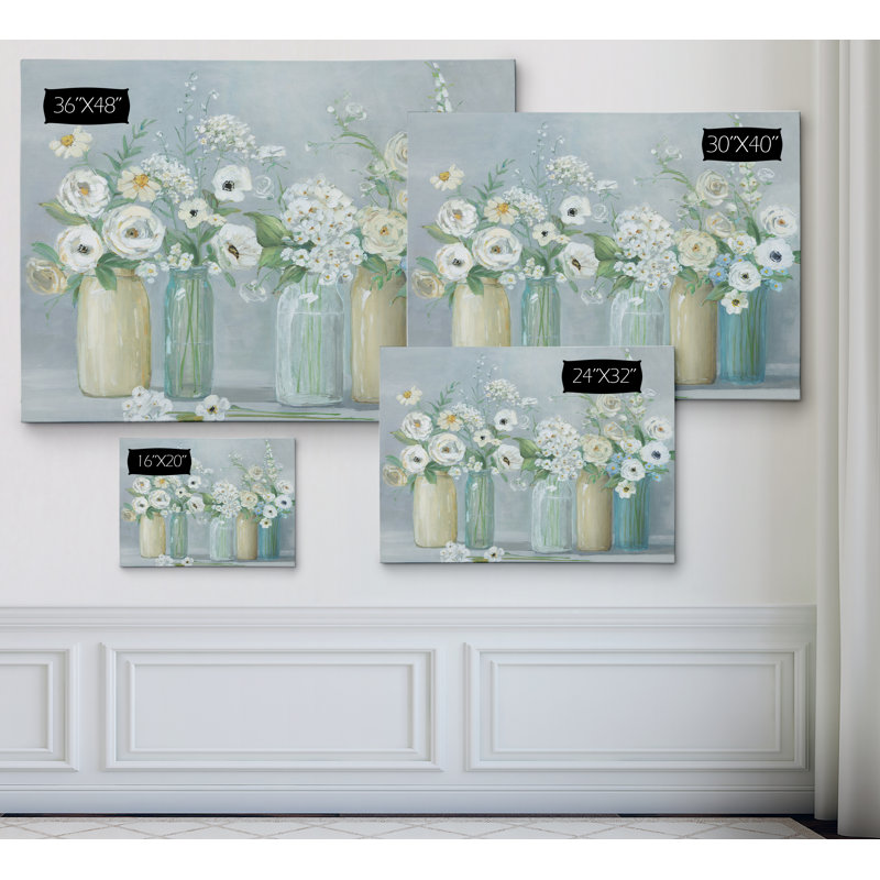 « Blooming Meadow Beauties » - reproduction, H 30 po x l 40 po, Toile tendue, Sans cadre