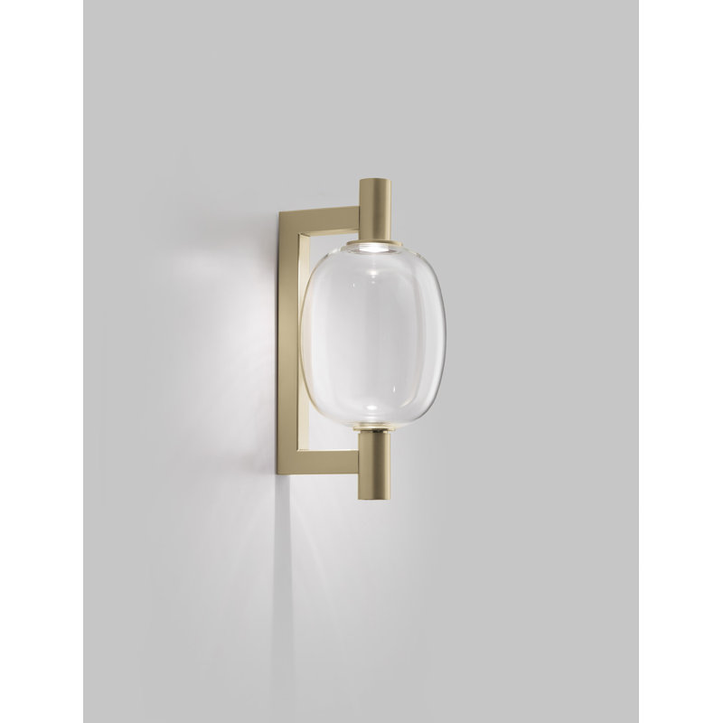 Riflesso Wall Lamp P Crystal Transparent Matt Gold 3 L22cc Ul, Crystal Transparent
