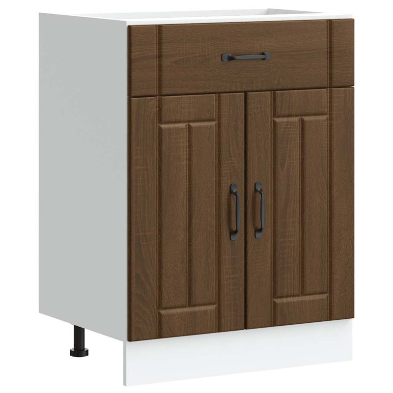 Auberta Standard Base Cabinet, Brown Oak