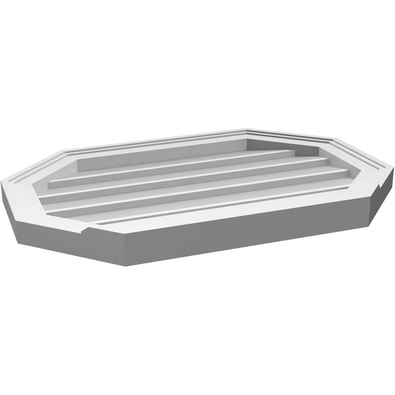 Évent horizontal gondole allongé en surface octogonal Signature, H 18 po x l 26 po x P 2 po