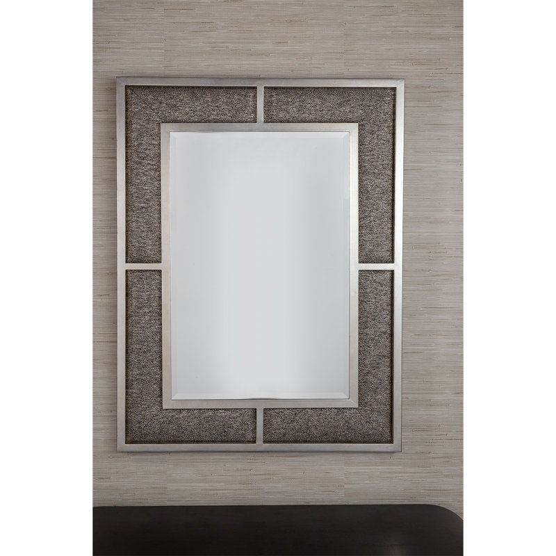 Bedford Rectangle Steel Mirror, Silver/Black