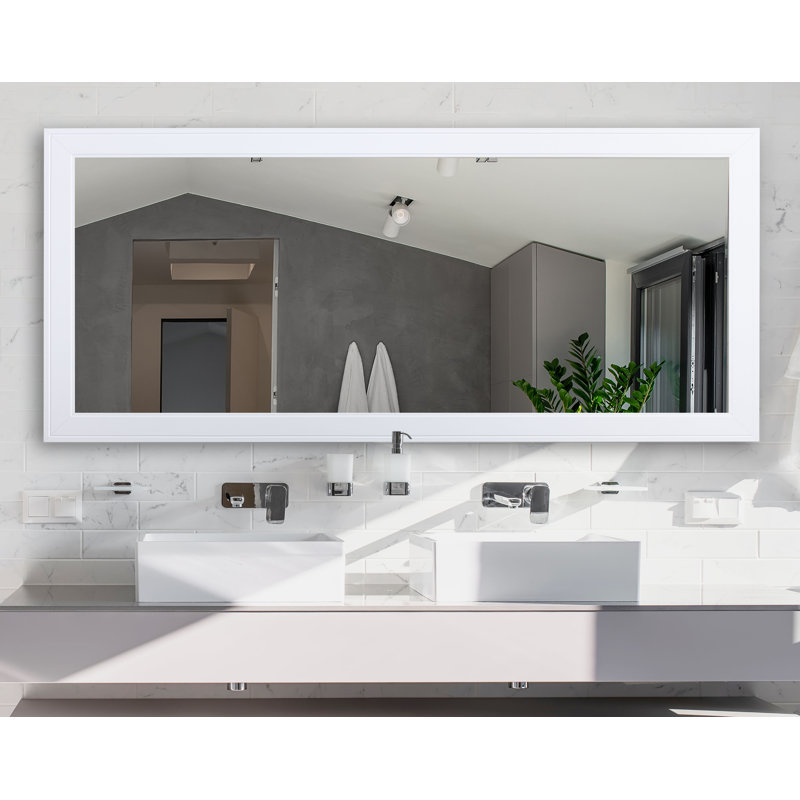 Kozan Engineered Wood Mirror, 35" x 79.5", White