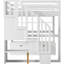 Size Loft Bed With Desk, Shelves, 2 Spacious Drawers & Secure Functional Storage Staircase - White Full Size Built-in Stable Long-lasting
