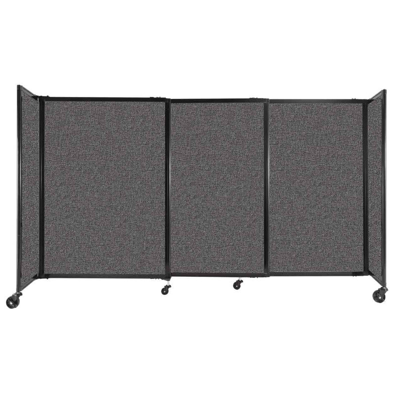 Cloison portative coulissante en tissu StraightWall, H 48 po x l 86 po x P 1 po, Gris anthracite
