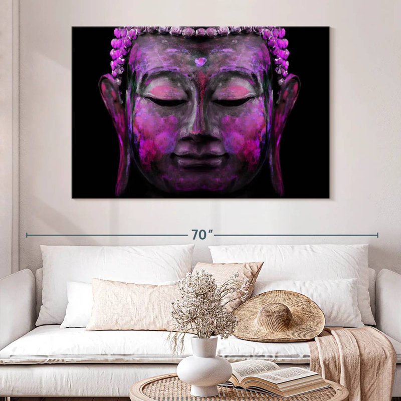 Adella Purple Buddha, 34" H x 51" W