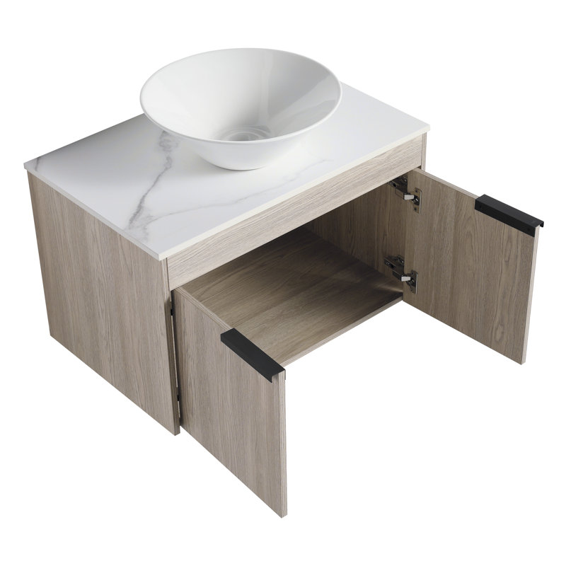 Ensemble de meuble-lavabo moderne 30 po avec lavabo en céramique