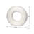 Halo 9" Ribbed Donut Ceramic White Vase-1331043250