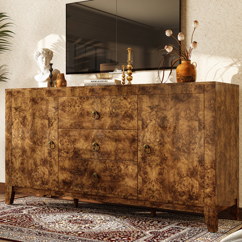 Buffet Dorne 60 po avec tablettes réglables Dorne, Brun
