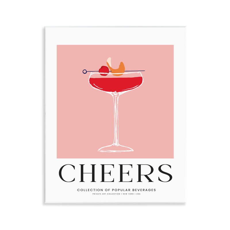 «Minimal Cheers Cocktail», art par lettrage et doublure