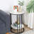 Braidon Marble Top End Table