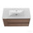 36" Wall Mounting Bathroom Vanity With Ceramic Sink, Soft Close Drawer