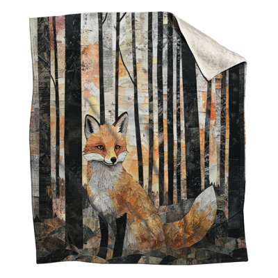 Couvertures Fox In Forest Collage