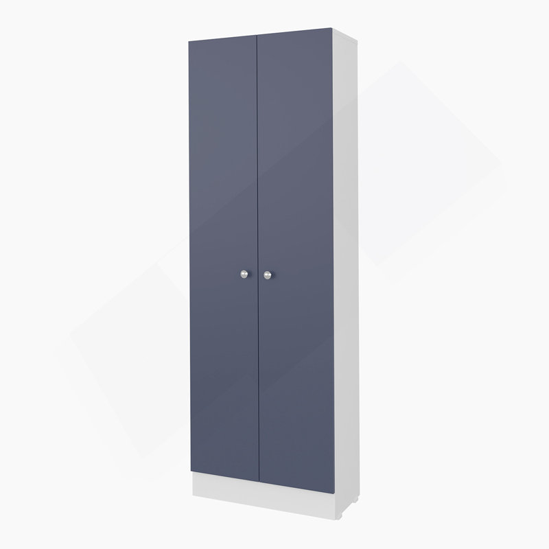 Armoire de rangement réglable en métal durable à 2 portes avec tablettes pour la cuisine, le salon et le bureau