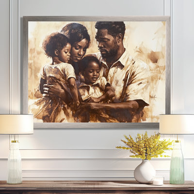 Famille afro-américaine II - art mural afro-américain