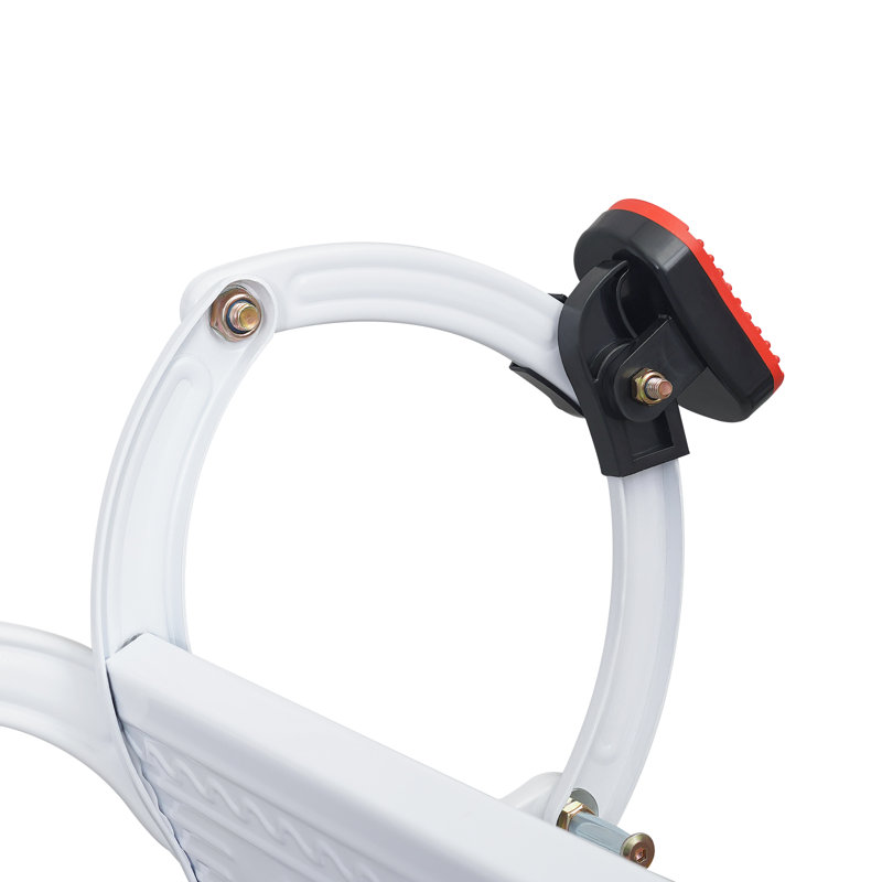 5 Steps Wall Mounted Retractable Ladder, White