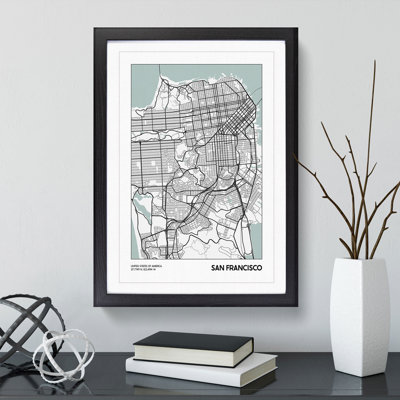 Map San Francisco USA - Picture Frame Graphic Art