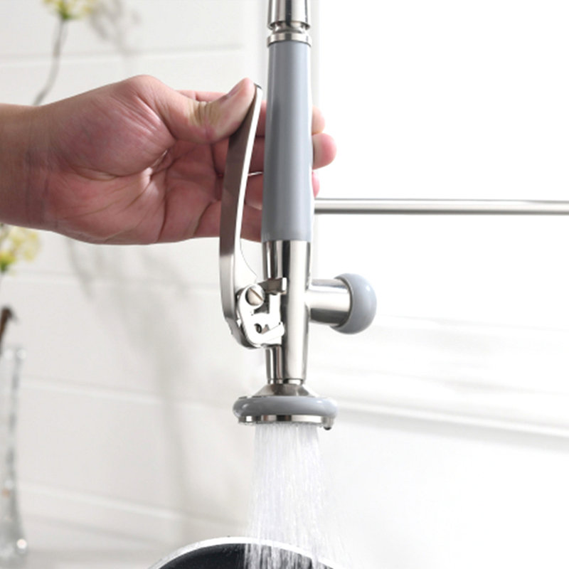 Commercial Kitchen Faucet Pull Down Sprayer,Single Handle Kitchen Sink Faucet