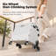 Chariot utilitaire pliable, chariot à roulettes portatif, chariot d'épicerie pliable avec couvercle, panier à outils pliable avec 4 roues pivotantes pour l'épicerie, le bureau, les bagages, l'école