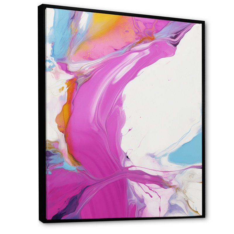 " Fluid Illusions I ", Black Floater Framed, 32" H x 24" W x 1" D