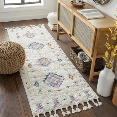 Diemer Machine Woven Blue/Cream/Pink Area Rug