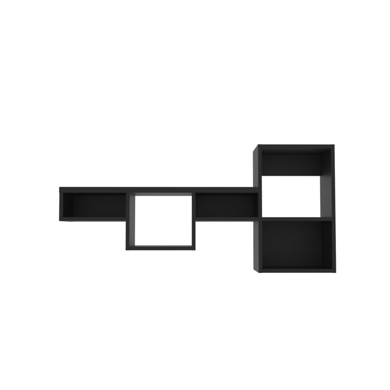 Tablette murale Black Cube 7, 47 po de largeur - et rangement efficace pour le salon, la chambre à coucher, le bureau à domicile, la cuisine robuste, la pièce