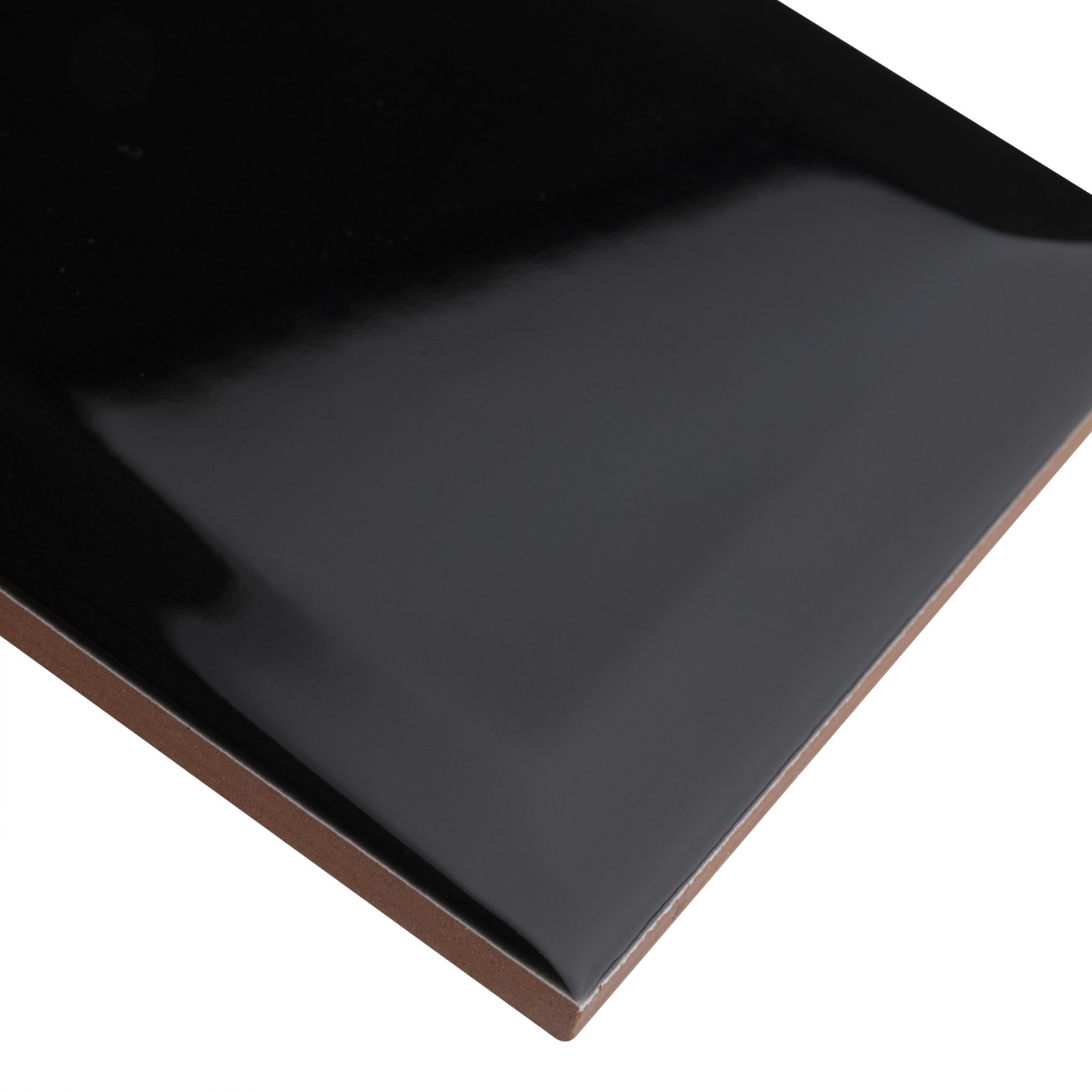Santorini Biselado 4" x 8" Beveled Subway Tile, Biselado Nero