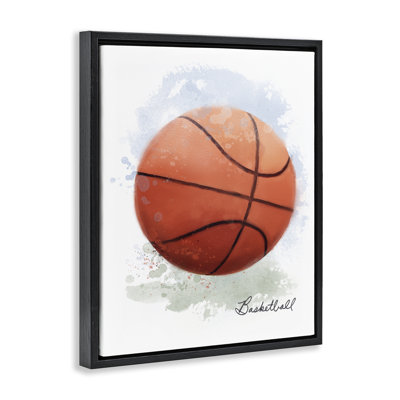 Cadre flottant de basketball pastel doux, design par Matthew Piotrowicz