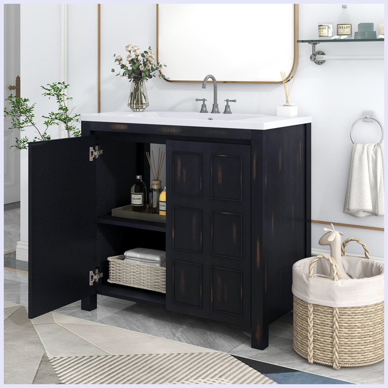 Organisateur de meuble-lavabo moderne avec lavabo