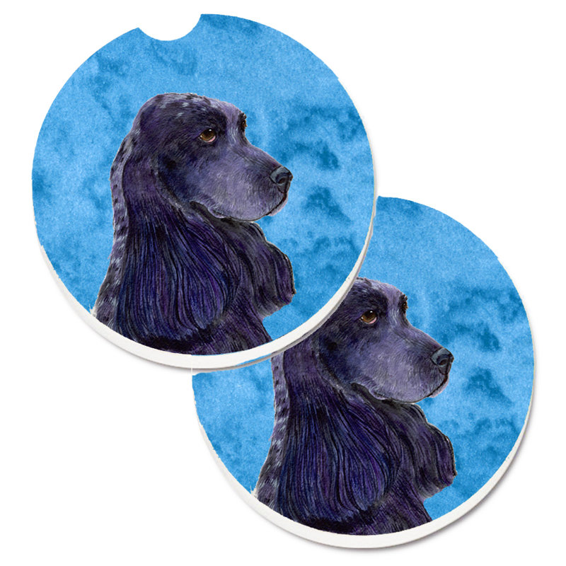 Sous-verre barbu collie voiture, Épagneul cocker