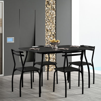Cascade 4 - Person Four Leg Dining Set