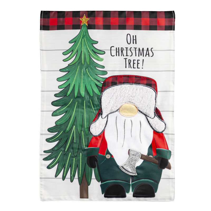 Dyandra Double Sided 42'' H x 28'' W Polyester Christmas House Flag