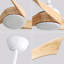 Ventilateur de plafond moderne 52 pouces sans lumière 6 vitesses, télécommande, 3 pales en bois massif, moteur à courant continu pour intérieur et extérieur